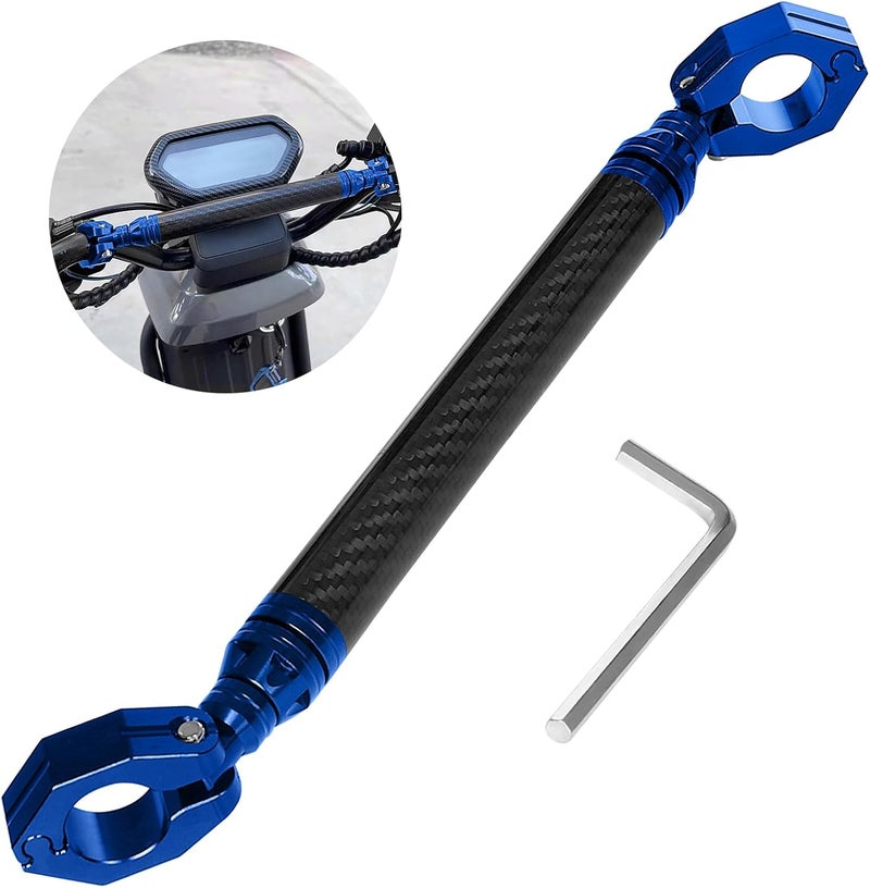AICARS Motorcycle Handlebars Aluminum Alloy Motorcycle Cross Bar 22mm Adjustable Strength Levers Balance Handlebar Crossbar- Blue - Image 1